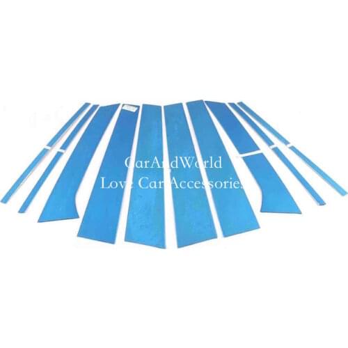 For Hyundai Santafe Santa fe 2006-2012 Stainless Car Door Window Pillar B/C Post Column Cover Trims Sticker External Accessories