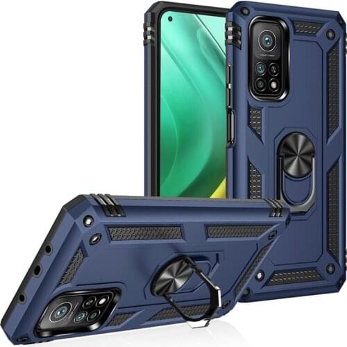 For Xiaomi Mi 10T Mi10T Pro Case Luxury Armor Shockproof Phone Cover For Mi Note 10 Lite Car Magnetic Ring Silicone Bumper Case