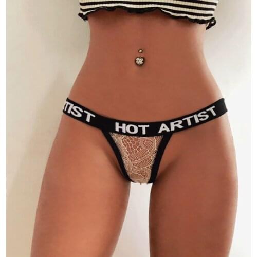 Women Sexy Lingerie Lace G-string Panties Temptation Low Waist Mesh Underwear T string Intimates Underpants Thongs Seamless