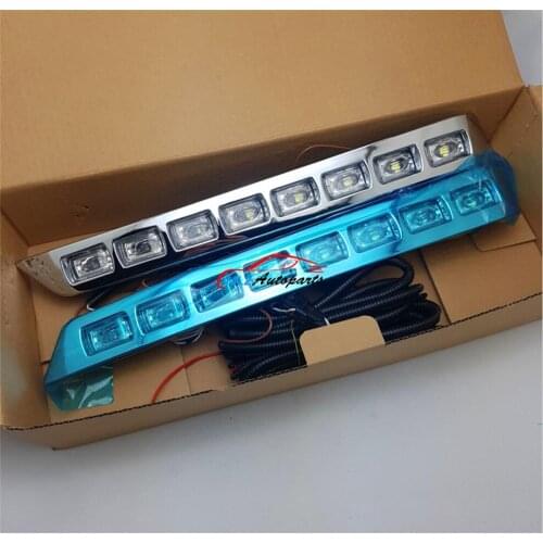 LED Day Run Light DRL Front Driving Add-On Bumper Daytime Running Light For Toyota Land Cruiser FJ200 LC200 2012 2013 2014 2015