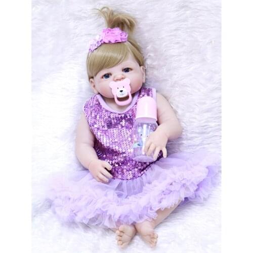 DollMai full silicone reborn dolls girl toys gift bebes reborn com corpo de silicone menina can enter water bonecas reborn