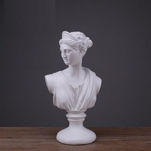 DAVID DIANA OF VERSAILLES FIGURE SCULPTURE GREEK MYTHOLOGY BUST STATUE RESIN CRAFTS EUROPEAN HOME DECORATION R08