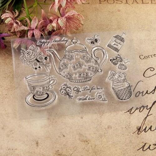 Flower Bear Silicone Clear Seal Stamp DIY Scrapbooking Embossing Photo Album Art E56E