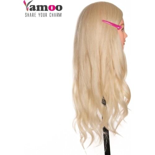 Hot sale Mannequin Dummy Manequin Cosmetology Mannequin Heads 40% Blonde Human Hair high temperature Head With Human Hair