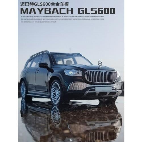 1:24 Mercedes-Benz Maybach Gls600 Alloy Car Model Simulation Sound And Light Car Model Collection Ornaments Boy Metal Toy Gift