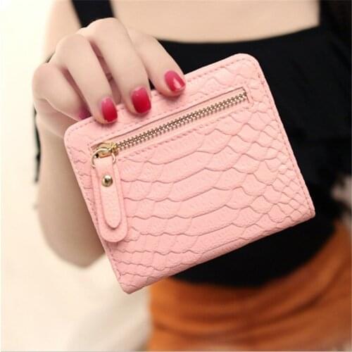 Fashion Women Coin Purses Wallets Short Small Bag Lovely Purse With Zipper Card Holder Bag Female Purse