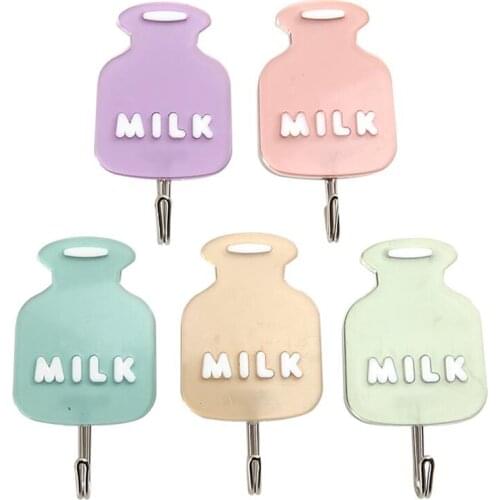 1pc cute Cartoon Sticky Hooks Wall-Mounted Suction Cup Key Clothes Organizer Holder Decorate Wall Door Strong Rack Hooks