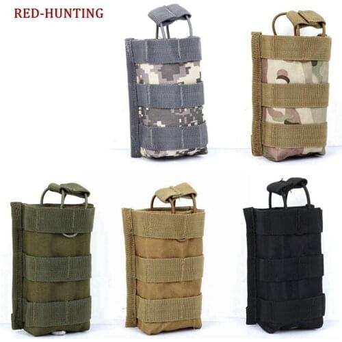 1000D Nylon Single Magazine Pouch Tactical Molle Adjustable M4/M6 Mag Case Utility Airsoft Waist Pouch for Hunting Paintball