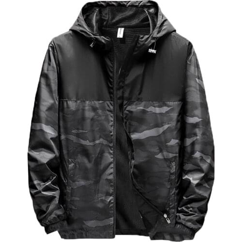 2021 Mens New Jacket Autumn Jacket Males Youth Camouflage Patchwork Hoody Coat Slim Fit Waterproof Coat Brand Clothing