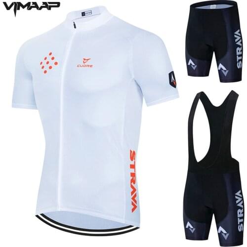 2021 New STRAVA Cycling Clothing MTB Bike Jersey Set Ropa Ciclista Hombre Maillot Ciclismo Racing Bicycle Clothes Cycling Set
