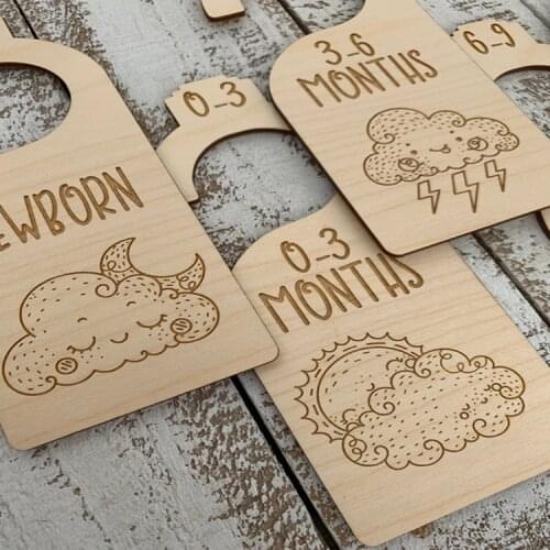 5 pcs Arrange Clothes By Garment Type Or Age 12 Months Wardrobe Organizers Cloud Baby Closet Divider