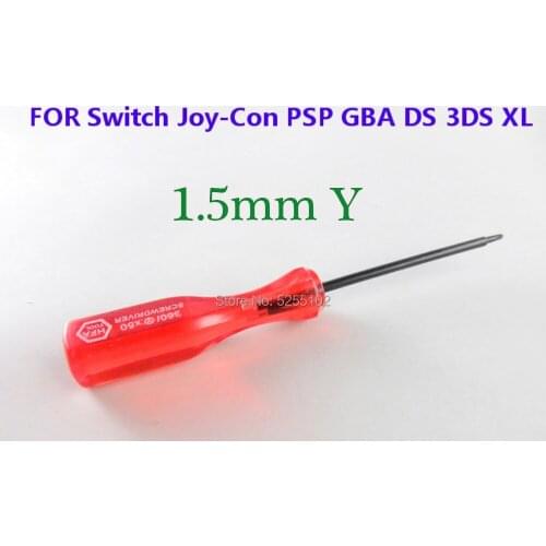 100PCS FOR NS Switch Joy Con PSP GBA DS 3DS XL 1.5mm Tri Wing Phillips screwdriver Y screw drive Tool 1.5MM Y Red Screwdriver