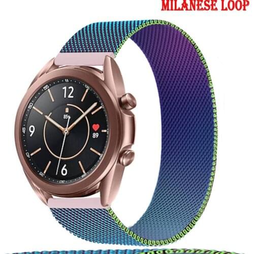 Magnetic Loop strap For Samsung Galaxy watch 3 45mm 41mm/Active 2 46mm/42mm Gear S3 bracelet Huawei GT/2/2e 20mm/22mm watch band