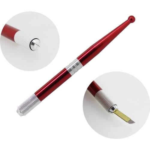 YILONG Tebori Pen Manual tattoo pen for permanent makeup pen eyebrow tattoo with 2 pieces blade needle microblading pen