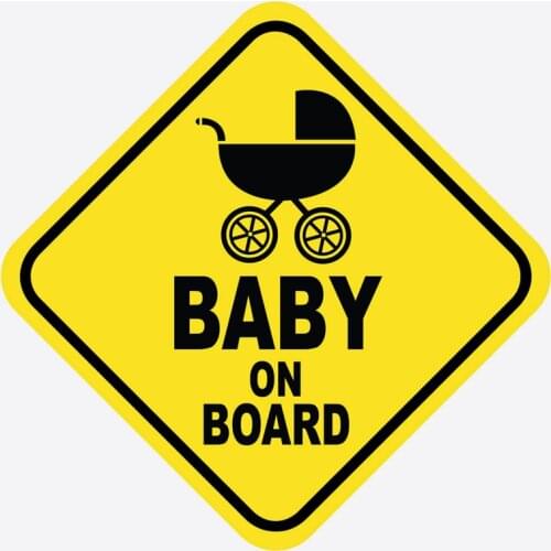 S40581# Self-adhesive Decal Baby on Board Car Sticker Waterproof Auto Decors on Bumper Rear Window