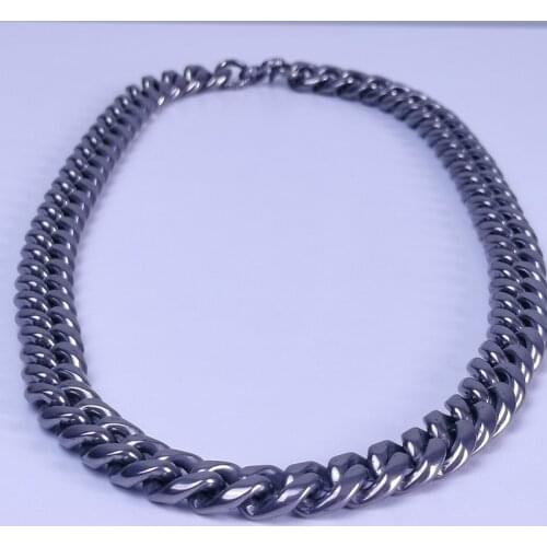 Supper Bold Pure Titanium Necklace 3.5MM 7.0MM and 14 MM for Stylish Men and Women