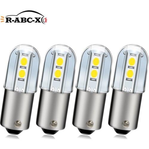 RUIANDSION 4Pcs T4W BA9S 120V LED E10 Screw 100Lm Power Save Machine Indicator Light Replacement Bulb 3030SMD 6000K Warm White