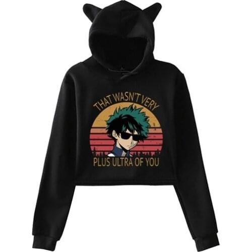My Hero Academia Deku Sweatshirt Hoodies Women Anime Pullover Japanese Kawaii Girls Hip Hop Streetwear Tops
