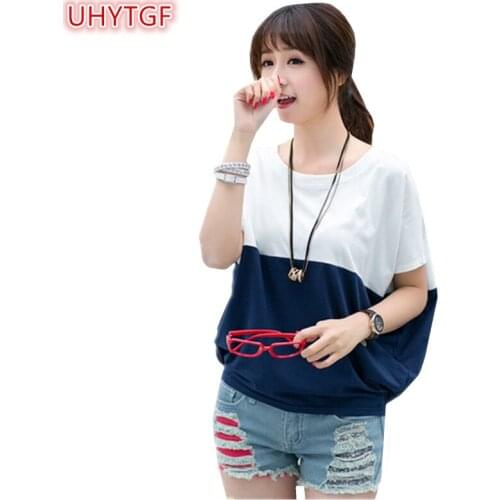 UHYTGF Summer Tops For Women 2018 Plus size Clothes T-shirts Tops Casual T-shirt Women Basic T-shirt Casual O-neck Tee Shirt 108