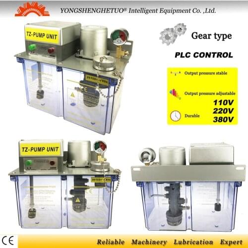 CE electric Lubrication Pump gear oil lubricator lubricating unit external pressure regulating valve 4L 220V PLC TZ2202-400XJ