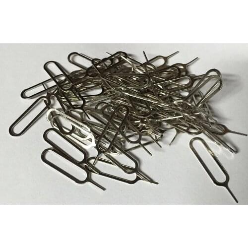 100PCS iPhone Sim Card Insertion Removal Tray Open Eject ejector Pin Key For iPhones 6S huawei mate 7 samsung galaxy S5 S6 edge