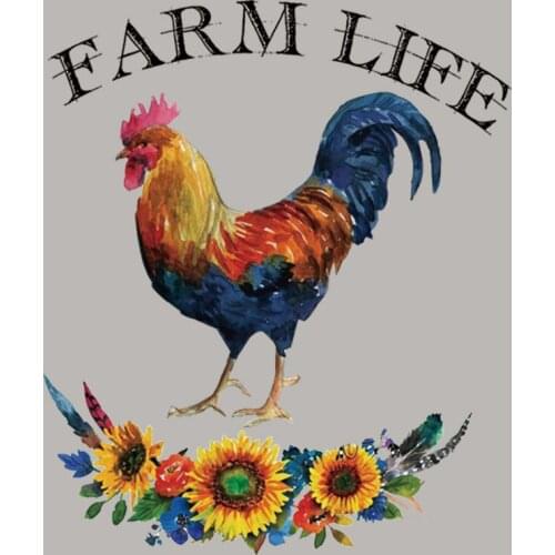 Animal Badges Transfers Diy Vinyl Tops Fashion Appliqued Heat Transfer Iron On Patch Farm Life Pattern