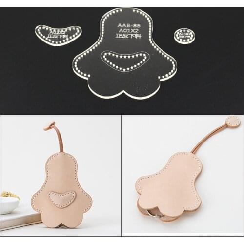 1set Smile hanging pendant acrylic pattern paper DIY hand-made leather acrylic version acrylic durable template 9.5*12*2cm