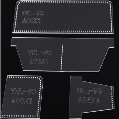 1pc Acrylic Transparent Templates Business Long Wallet Template Leather Craft Pattern Stencil DIY Household Supplies