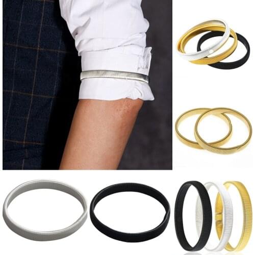 1PCS Elastic Armband Shirt Sleeve Holder Women Men Fashion Adjustable Arm Cuffs Bands For Party Wedding Clothing Accessories