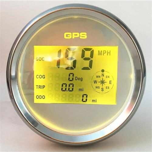 1pc New Arrival 85mm Auto Instrument Panel Gauges 0-999 MPH Knots Km/h Display Odometers Trip Meter for Auto Boat 8 Kinds Lights
