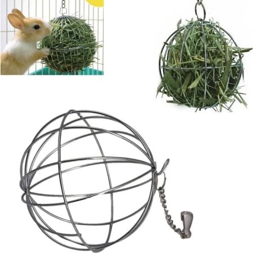 1Pc Hamster Pendant Ball Rabbit Dutch Prairie Grass Ball Chinchilla Grass Ball Stainless Steel Electroplating Grass Ball Toy
