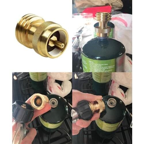 1Pcs Propane Refill Adapter Gas 1 Cylinder Coupler For Camping RV and BBQ Bottles Hiking For Camping Heater A9L9
