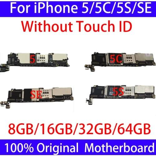 100%Original Unlock Free iCloud for iphone 5 5s 5c 5Se Motherboard No Touch ID full chips system logic board Good tested