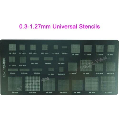 31 in 1 pc 0.3-1.27mm universal stencils for mobile phones cellphone stencil bga stencil