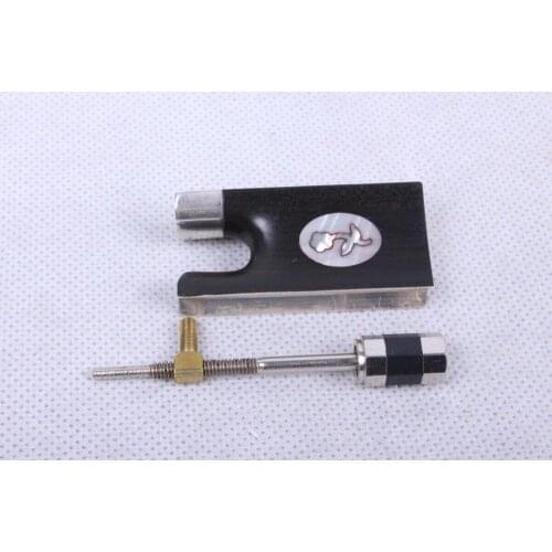 4/4 Violin Bow Frog Eye Inlay Ebony Frog Flower Inlay Violin Bow Parts