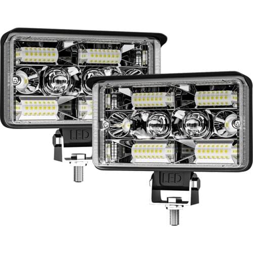 4inch 130w Fog Lamp Spotlight LED Light Bar Work Light Yellow White Off Road for Driving Truck Tractor Boat Motorcycle Headlight