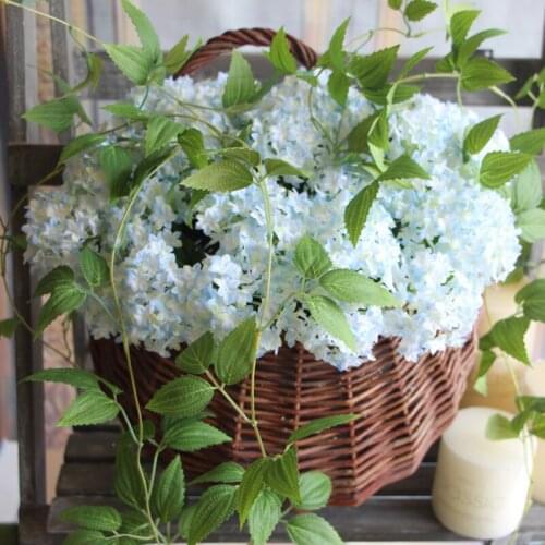 APRICOT Silk flower wedding bouquet Hydrangea dahlias Artificial flowers vivid leaf wedding flower bridal bouquets decoration