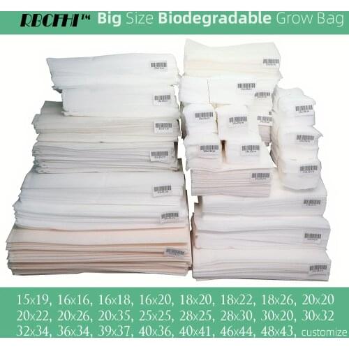 RBCFHI Biodegradable Grow Bags Fabric Nursery Pots for Plantings Growing Aeration Eco-Friendly Bags Garden Agriculture Tree Pots