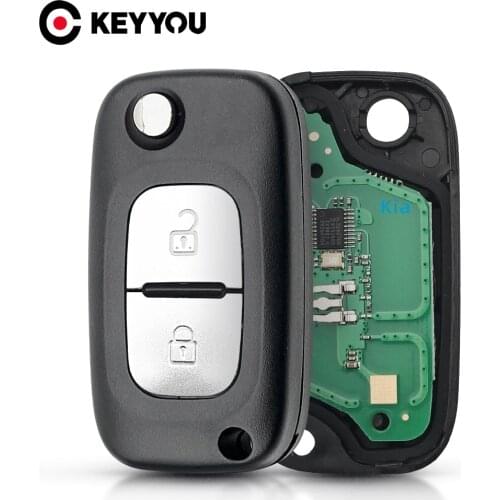 KEYYOU 5pcs PCF7961 Chip 433MHz Flip Car Remote Key For Renault Scenic Clio Megane Fluence VA2 Blade Replacement Fob 2/3 Buttons