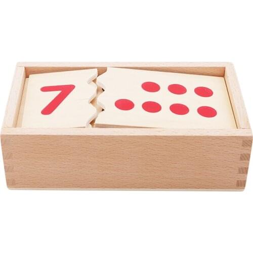 Kids Math 1-10 Number And Counter Match Puzzle Games Montessori Educational Wooden Toys For Children Birthday Gift