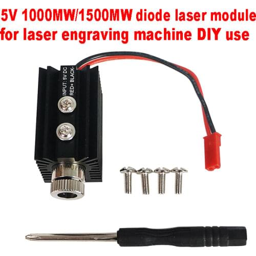 5V 1000mw 1500mw 405NM diode laser module blue purple laser software control for desktop wood laser engraving machine DIY use