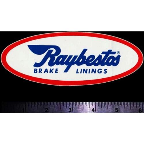 For x2 RAYBESTOS Brake Linings - Original Vintage 1960s 70s Racing Decal/Sticker