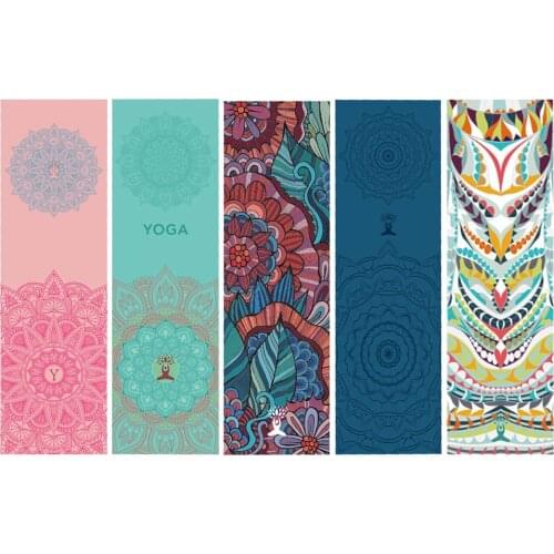 30*100cm Double Layer Non-Slip Fitness Mat Printing Protection Yoga Exercise Pad with Position Line Gymnastics Fitness Equipment