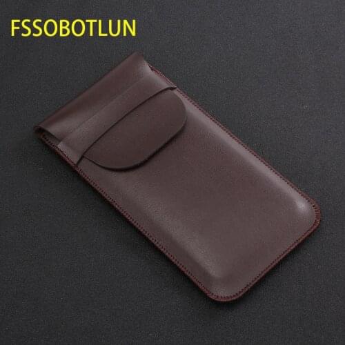 FSSOBOTLUN,For Samsung Galaxy s8 s9 + note10+ NOTE 9 note 8 Pouch Sleeve Holster Handmade Full Protective Case Bag With Lid