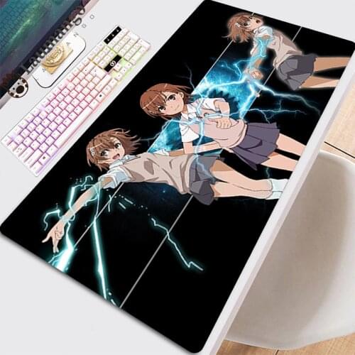 Gaming Pad Mouse Mat Mousepad Anime Carpet Gamer Table Pads Large Mats Laptop Computer Desk Beautiful Kawaii Mikoto Misaka Pad