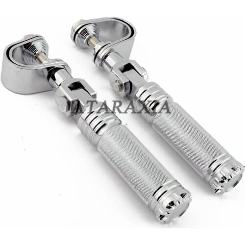 Motorcycle Highway Pegs for Harley Electra Glide Road King Street Glide 1.25" Engine Guard Foot Pegs Footrest Mount Clamp Kit