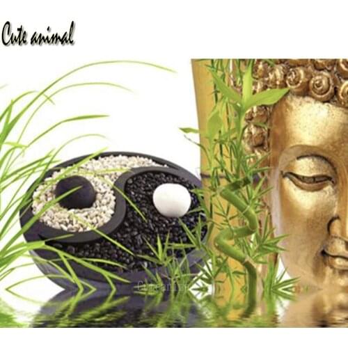 Buddha Religion Yin And Yang diagram Diamond Painting Set Full Square Round Drill 5D Diamond Embroidery Cross Stitch Kit 2020