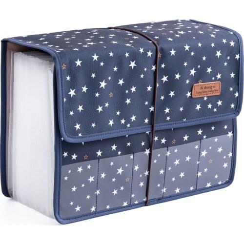 Large Capacity A4 Expanding Wallet 12 Pockets Portable Expandable File Folder Oxford Document Briefcase Organizer Bag Holder