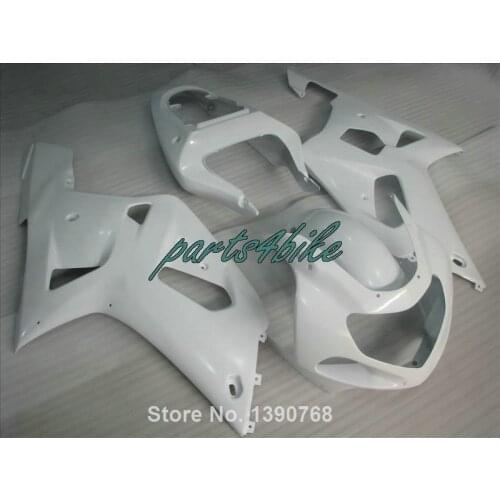 Injection molding plastic fairings for Suzuki GSXR 600 01 02 03 white fairing kit GSXR750 2001 2002 2003 LV110