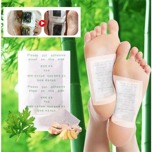 50pcs Detox Foot Patches Pads Cleansing Toxins Feet Care With Adhesive Foot Care Tool Improve Sleep Slimming Foot Sticker